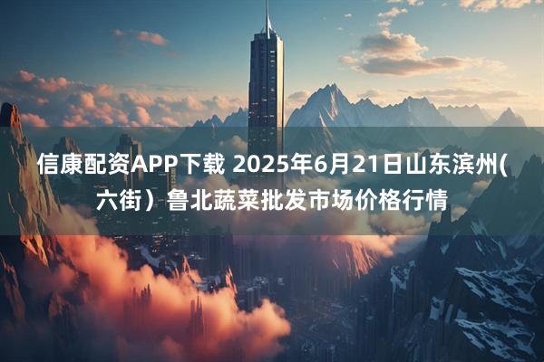 信康配资APP下载 2025年6月21日山东滨州(六街）鲁北蔬菜批发市场价格行情